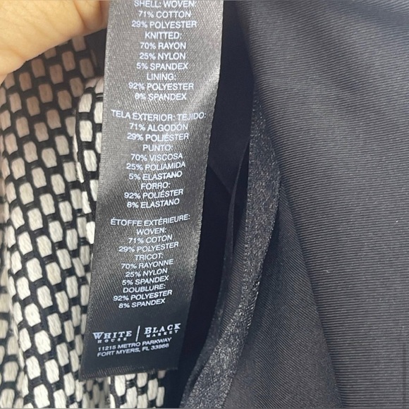 WHBM 🆕 Sleeveless Black And White Pieced Fit And Flare Dress. Size 14. - Picture 7 of 9